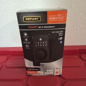 Defiant Smart Wi-Fi Deadbolt- Matte Black
